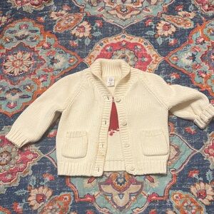 GAP Cream Knit Kids Cardigan